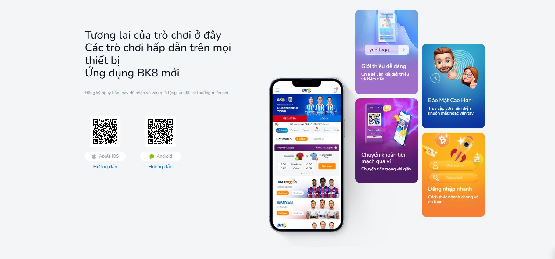 Ứng dụng BK8 chơi trên điện thoại và cách tải App