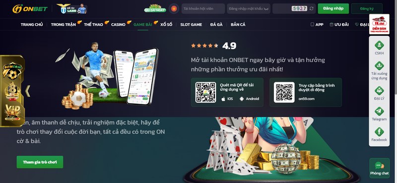 Hướng dẫn tải ứng dụng ONBET về mọi thiết bị